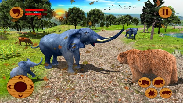 野生大象家庭模拟器游戏免费版下载_野生大象家庭模拟器中文版下载v1.0 安卓版 运行截图3