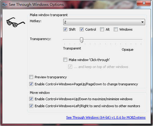 See Through Windows免费版下载_See Through Windows(窗口透明度调整软件) v1.0.6 官方版下载 运行截图1