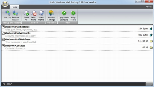 Static Windows Mail Backup中文版下载_Static Windows Mail Backup(邮件备份工具) v2.9  最新版下载 运行截图1