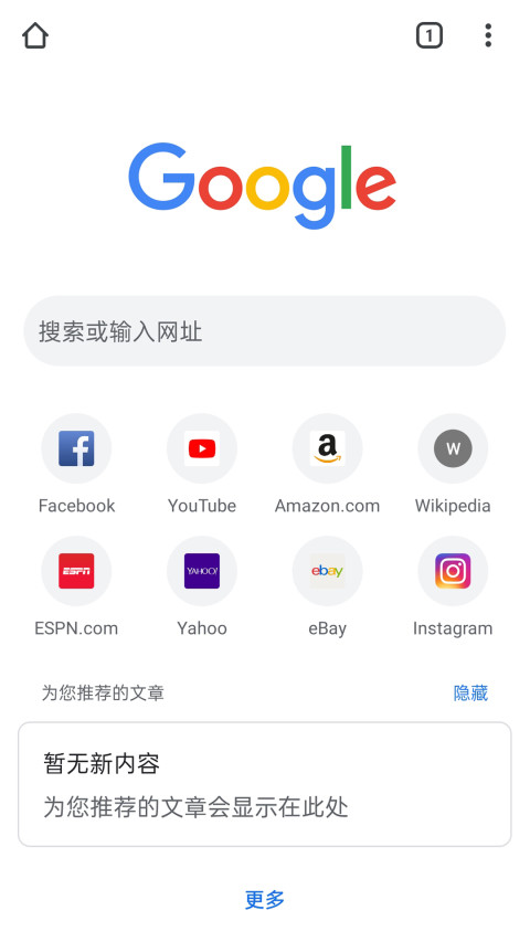 google浏览器中文版安卓下载_google浏览器中文版安卓最新下载v5.1.3.22最新版 运行截图1