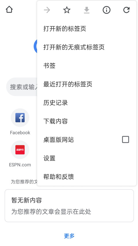 google浏览器中文版安卓下载_google浏览器中文版安卓最新下载v5.1.3.22最新版 运行截图3