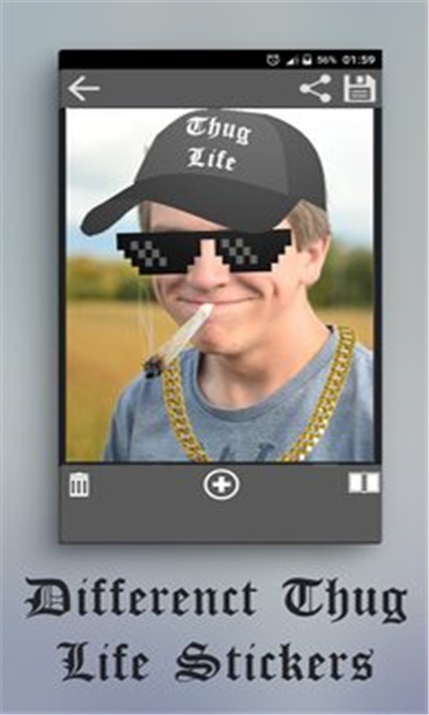 Thug life photo sticker maker加墨镜下载_Thug life photo sticker maker加墨镜免费下载最新版 运行截图3