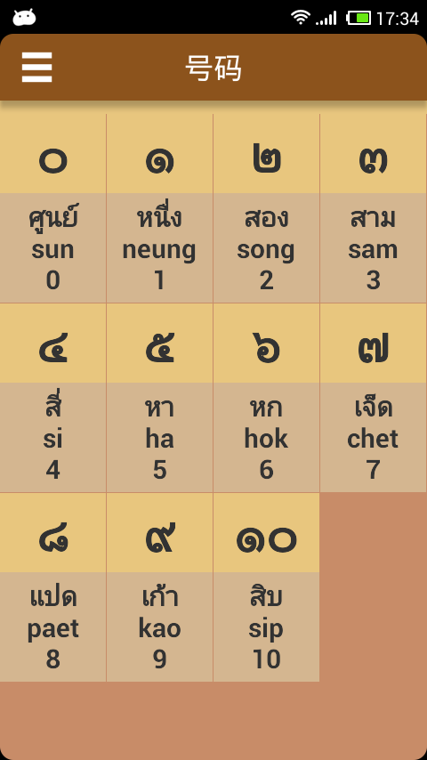 泰语字母