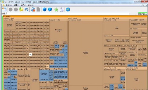 SpaceSniffer(硬盘空间分析工具)汉化免安装版_SpaceSnifferV1.3.2下载安装 运行截图1