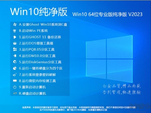 Win10系统镜像64位免激活纯净专业版_Win10系统官方最新版下载安装V23.4 运行截图1