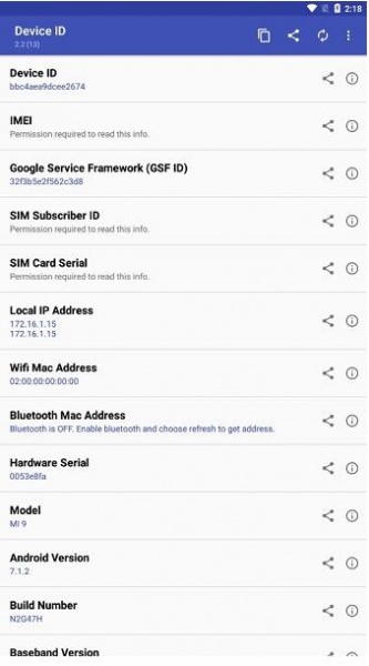 Device ID设备ID查看器安卓版下载安装_Device ID最新版免费下载V2.2 运行截图1