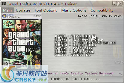 GTA4五项修改器_GTA4五项修改器下载 - 游戏辅助 运行截图1