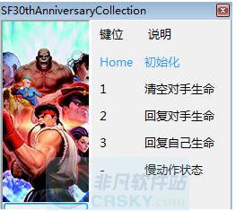 街头霸王30周年纪念合集四项修改器_街头霸王30周年纪念合集四项修改器下载 运行截图1