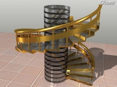 CAD如何制作三维螺旋梯_轻松制作三维螺旋梯方法分享