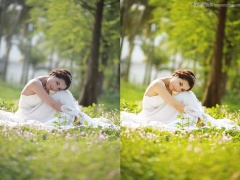 ps外景婚纱照暖色清新效果怎么调_提升照片温馨感和浪漫氛围的技巧