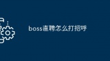 boss直聘怎么打招呼