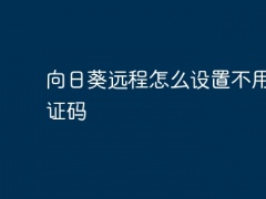 向日葵远程怎么设置不用输验证码