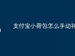 支付宝小荷包怎么手动补攒