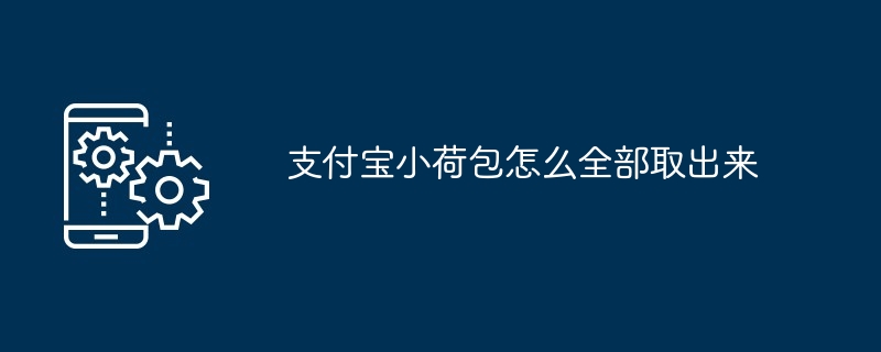 支付宝小荷包怎么全部取出来[多图]