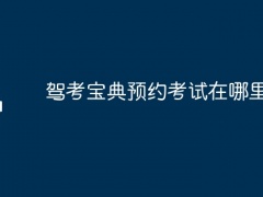 驾考宝典预约考试在哪里看