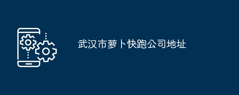 武汉市萝卜快跑公司地址[多图]