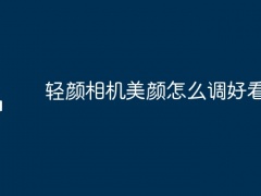 轻颜相机美颜怎么调好看