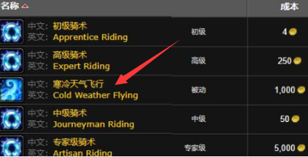 魔兽世界怀旧服寒冷飞行在哪学