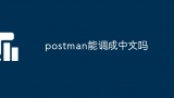 postman能调成中文吗