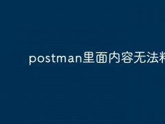 postman里面内容无法粘贴