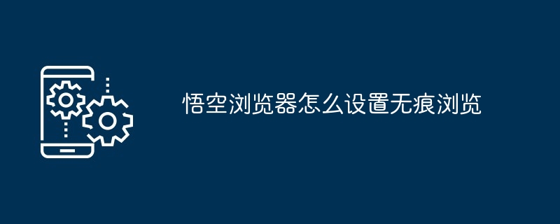 悟空浏览器怎么设置无痕浏览[多图]