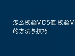 怎么校验MD5值_校验MD5值的方法与技巧