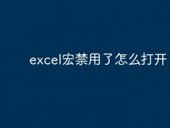 excel宏禁用了怎么打开