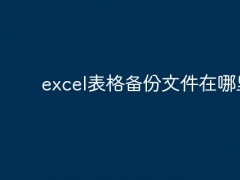 excel表格备份文件在哪里