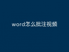 word怎么批注视频