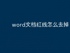 word文档红线怎么去掉