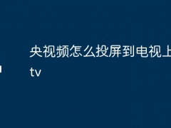 央视频怎么投屏到电视上没有tv