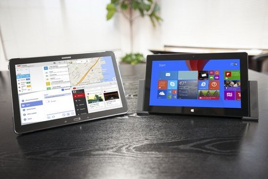 微软Surface Pro 2对比三星Galaxy Note Pro评测
