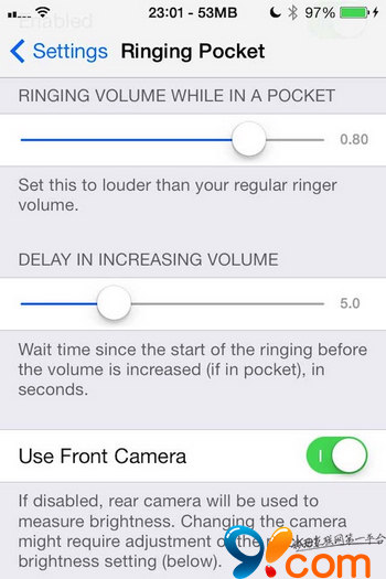 Ringing Pocket：添加iOS7自动调节音量功能