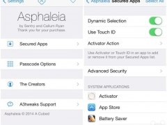 iPhone美化插件Asphaleia：可授权Touch ID锁定任意程序