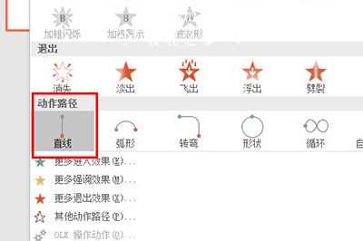 PPT设置直线动画