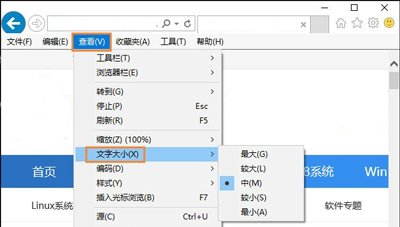 IE浏览器修改字体大小的解决方法