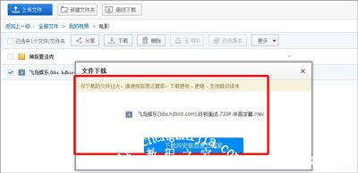 百度云网盘使用第三方下载工具下载文件的方法