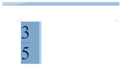word文档写分子分母分数的方法