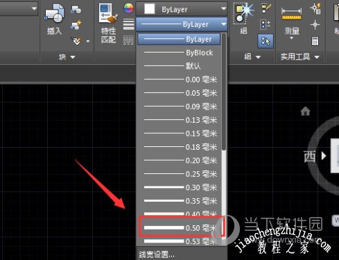 AutoCAD2021如何加粗线条