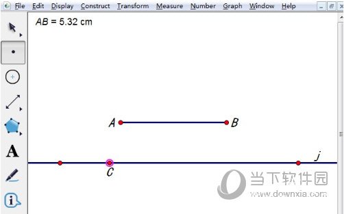几何画板怎么截取相等的线段