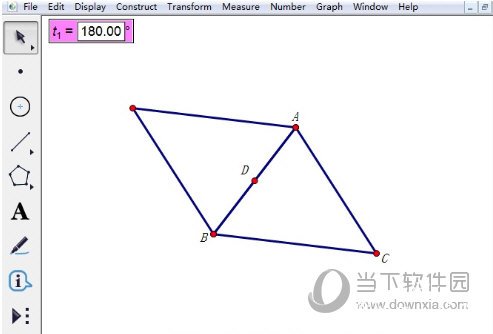几何画板怎么实现三角形和平行四边形互换