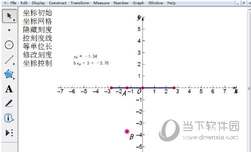 几何画板如何用点的轨迹法绘制一次函数