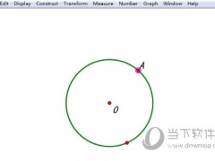 几何画板如何构造圆上点与一点的中点轨迹 绘制方法介绍