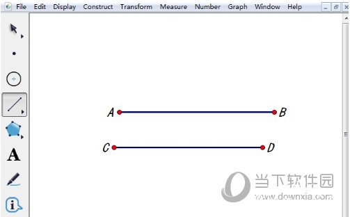 几何画板怎么在两线段上画点使比值相等
