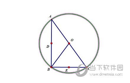 几何画板如何画直角三角形的外接圆